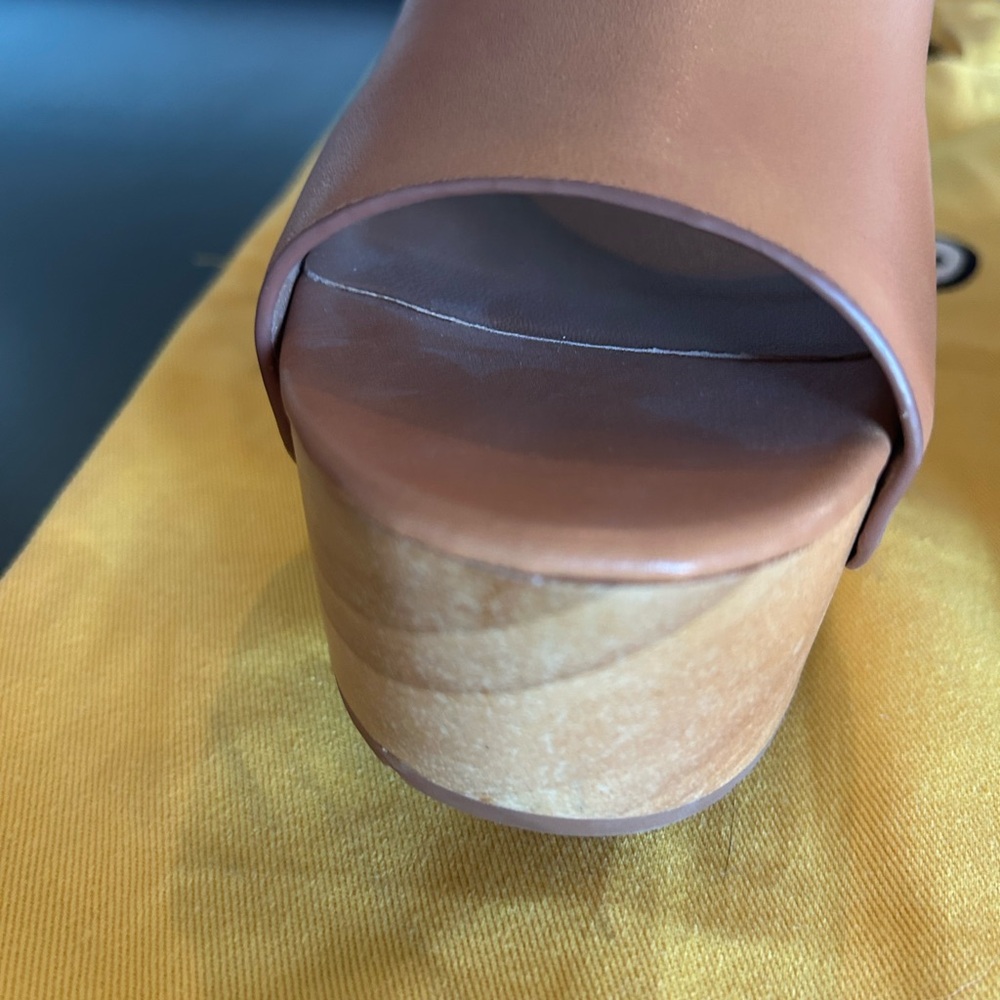 Charlotte Stone Tan Clog style Sandals - Picture 8 of 9